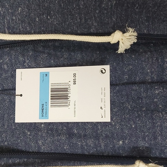 NWT Nike Gym Vintage Full Zip Light Weight Hoodie Navy Space Dyed Size Medium - Picture 5 of 8